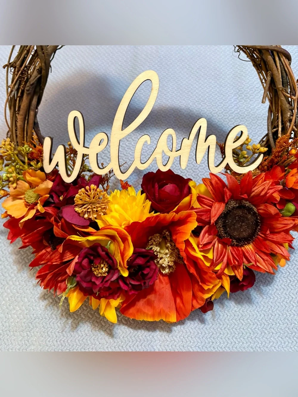 Fall welcome wreath